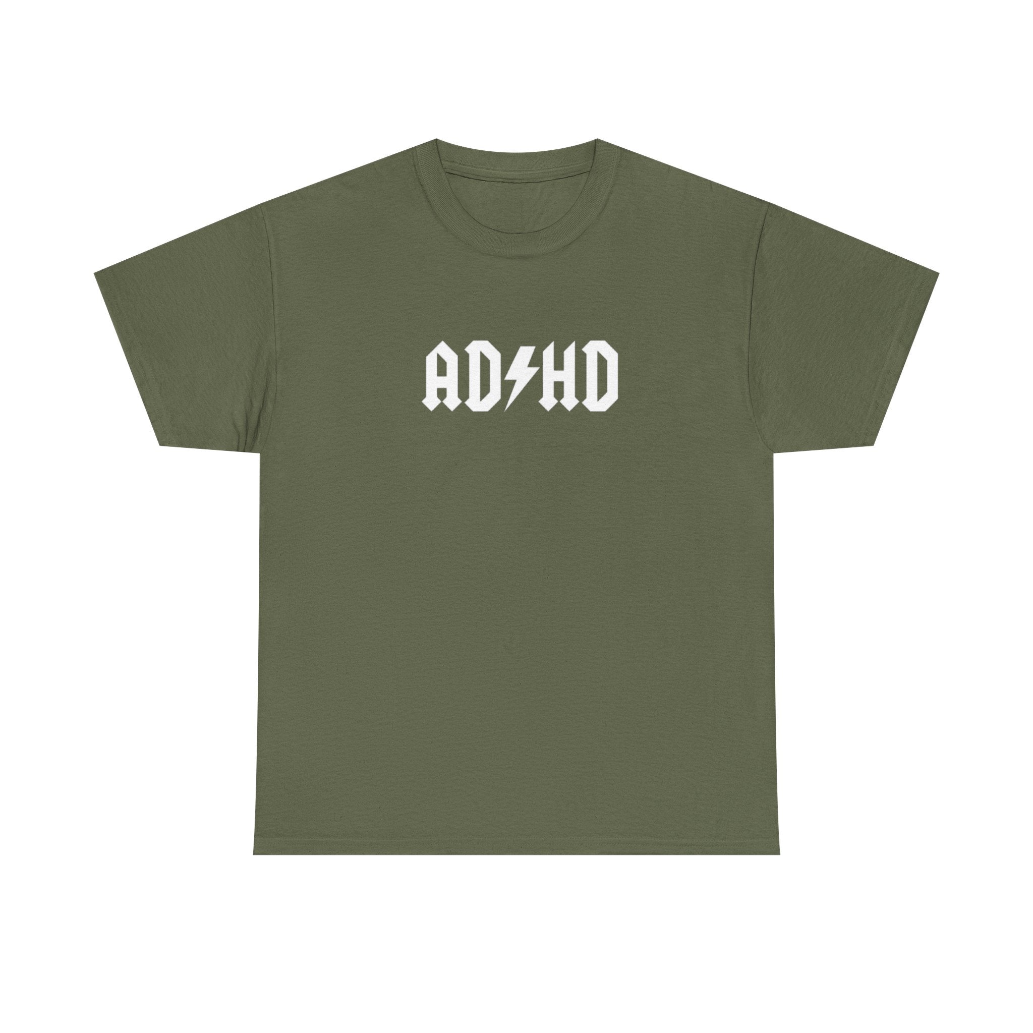 AD/HD Rock Band Style T-Shirt — "For Those About To... (Hold A Rock?)" Graphic Tee