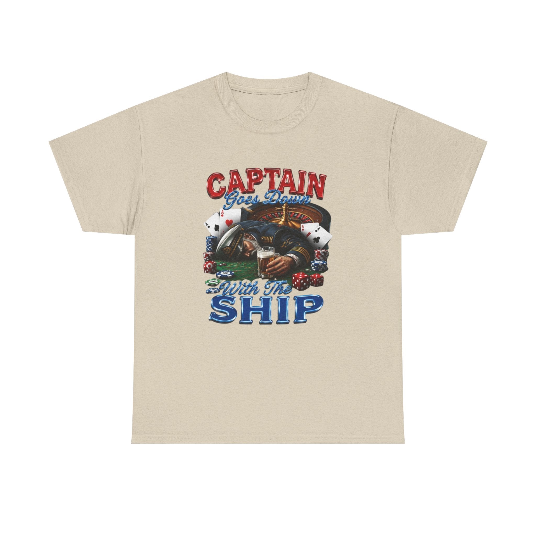 Captain Goes Down With the Ship T-Shirt