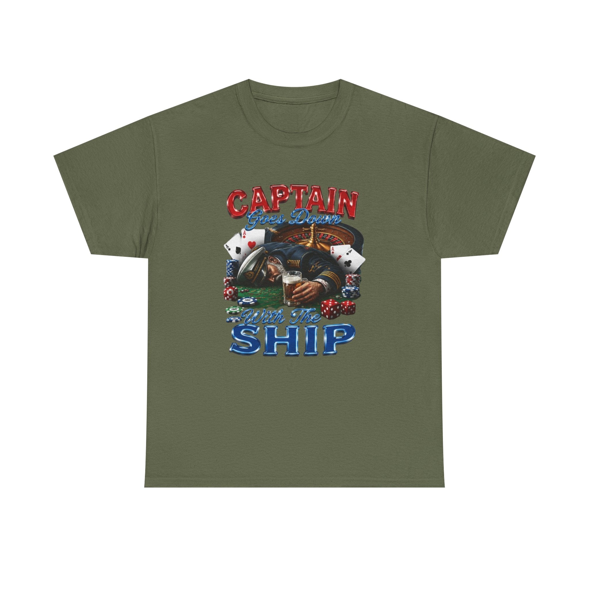 Captain Goes Down With the Ship T-Shirt