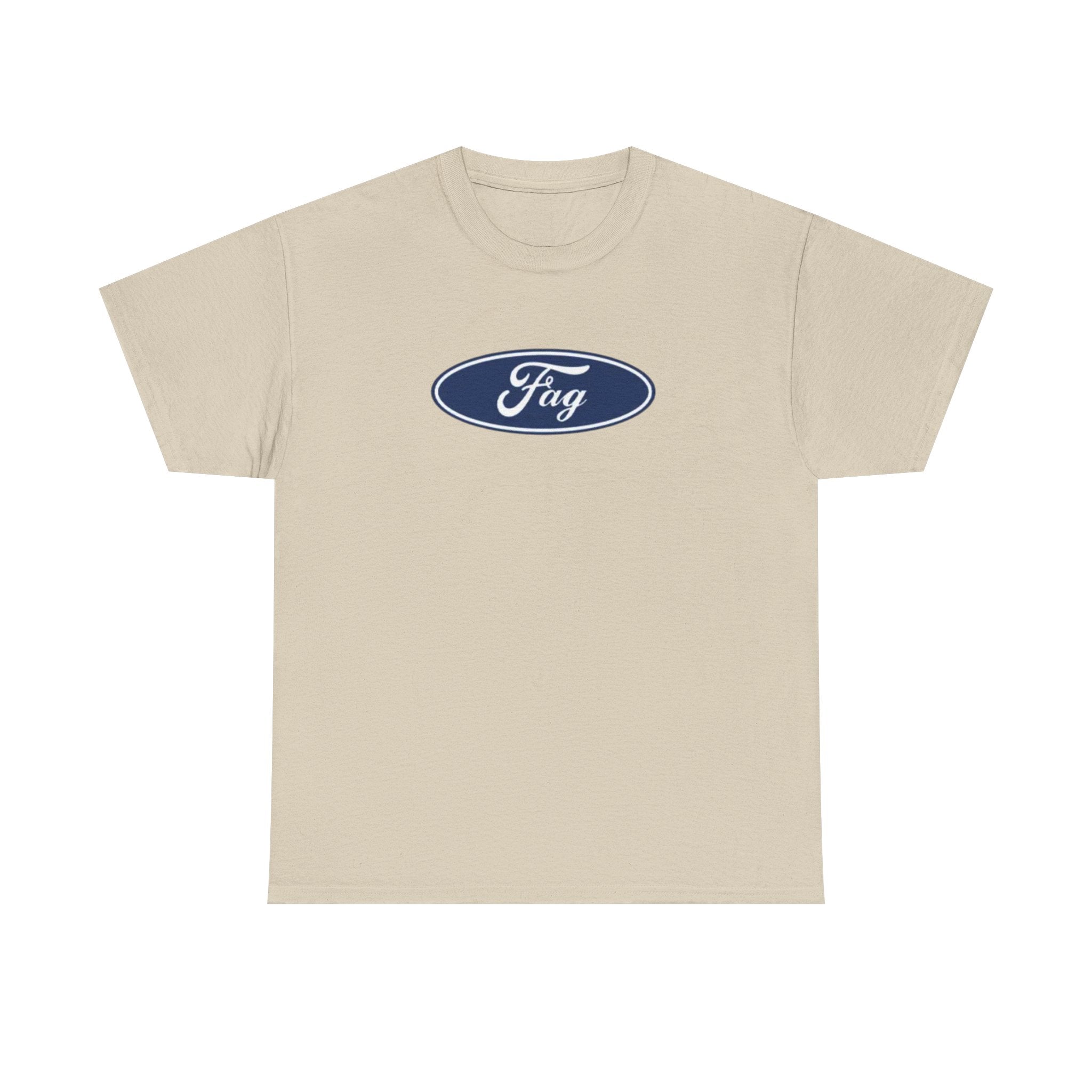 White Graphic Tee — Classic Oval Logo Chest Print