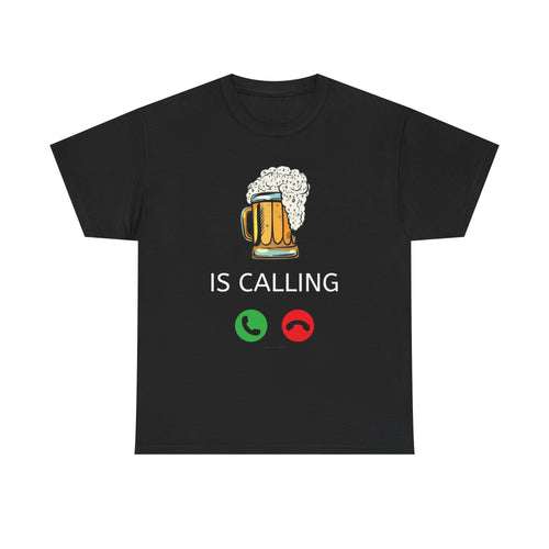 Beer Is Calling T-Shirt – Funny Beer Mug Call Graphic Tee