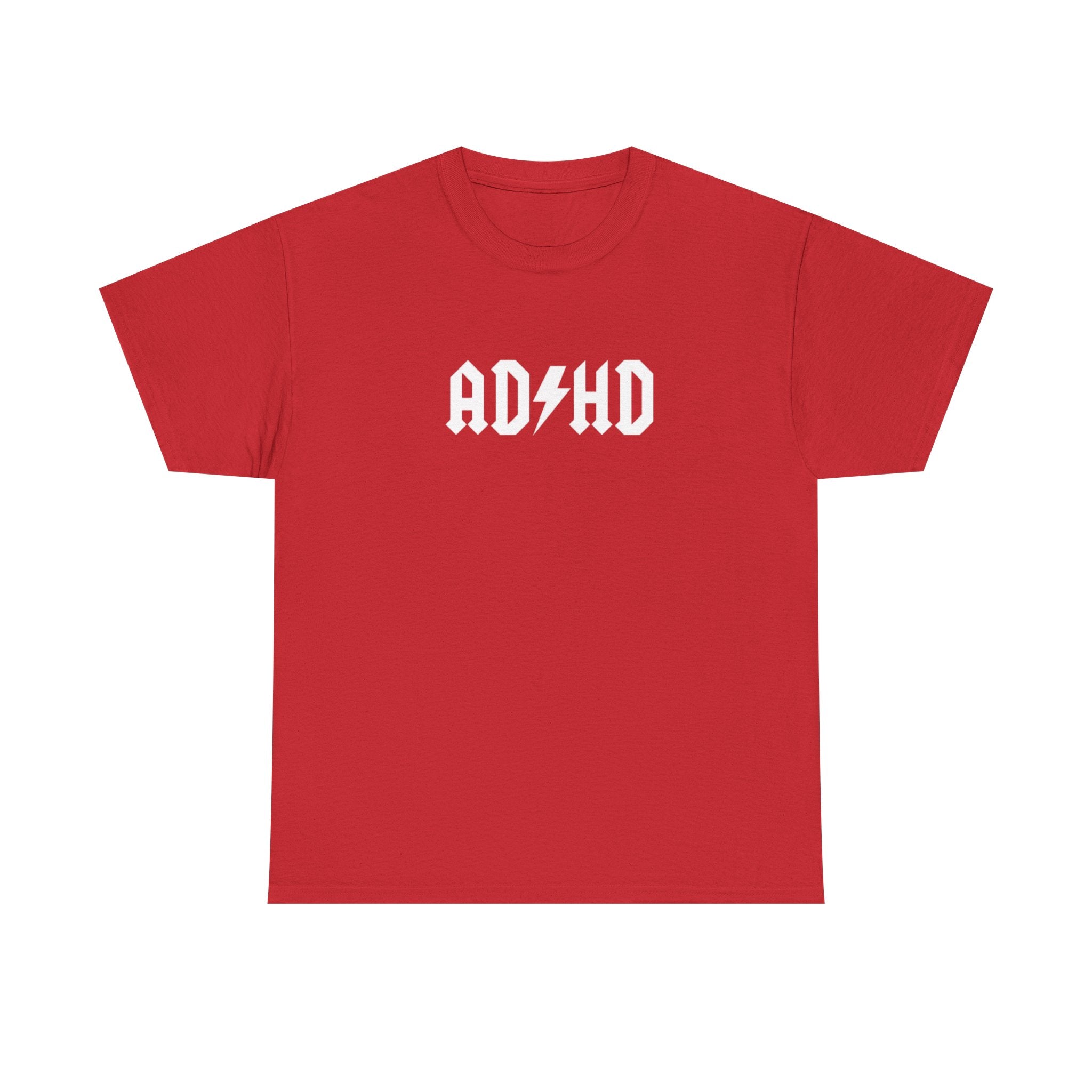 AD/HD Rock Band Style T-Shirt — "For Those About To... (Hold A Rock?)" Graphic Tee