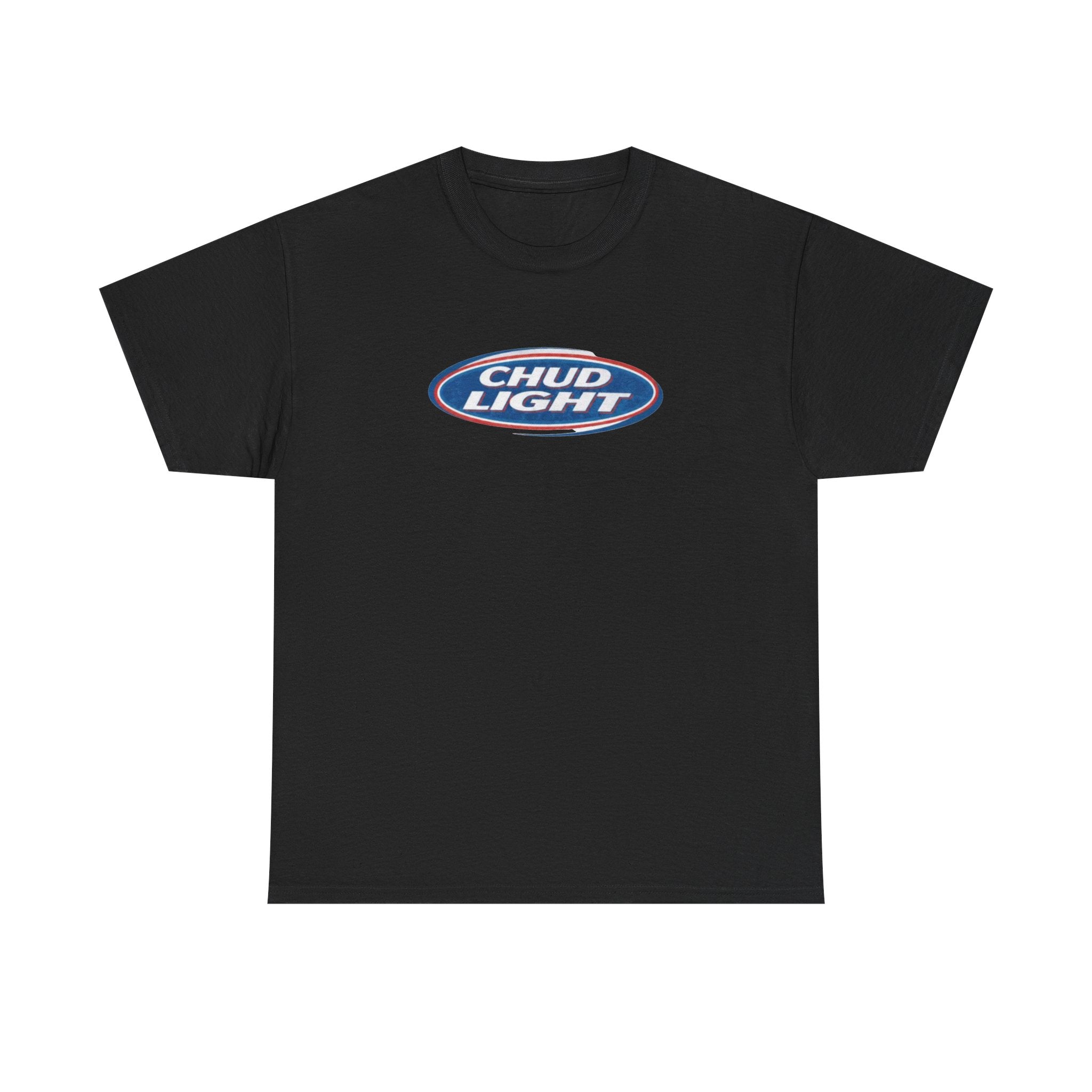 T-Shirt — 'Chud Light' Retro Logo Graphic Tee | Funny Beer Parody Shirt