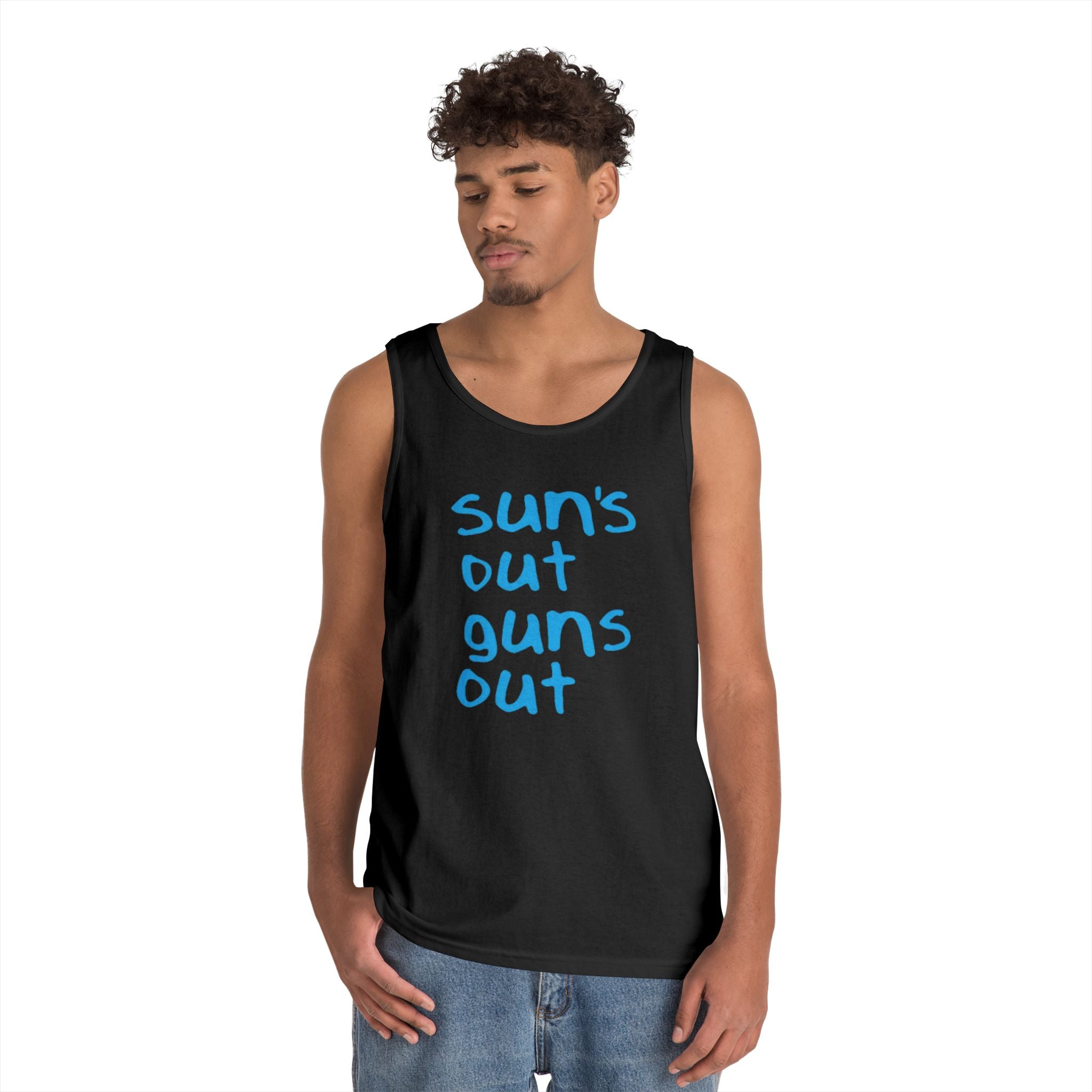Tank Top — "Sun's Out Guns Out" Summer Muscle Tee