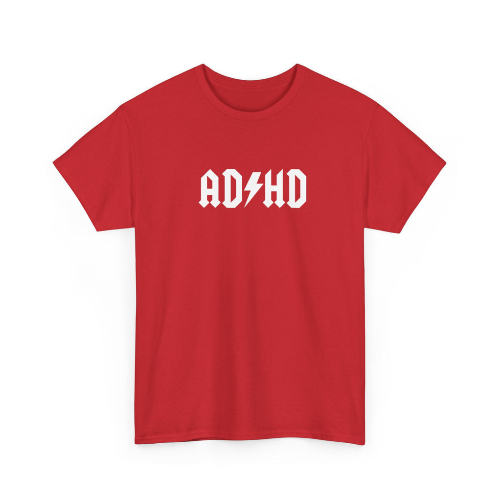 AD/HD Rock Band Style T-Shirt — "For Those About To... (Hold A Rock?)" Graphic Tee