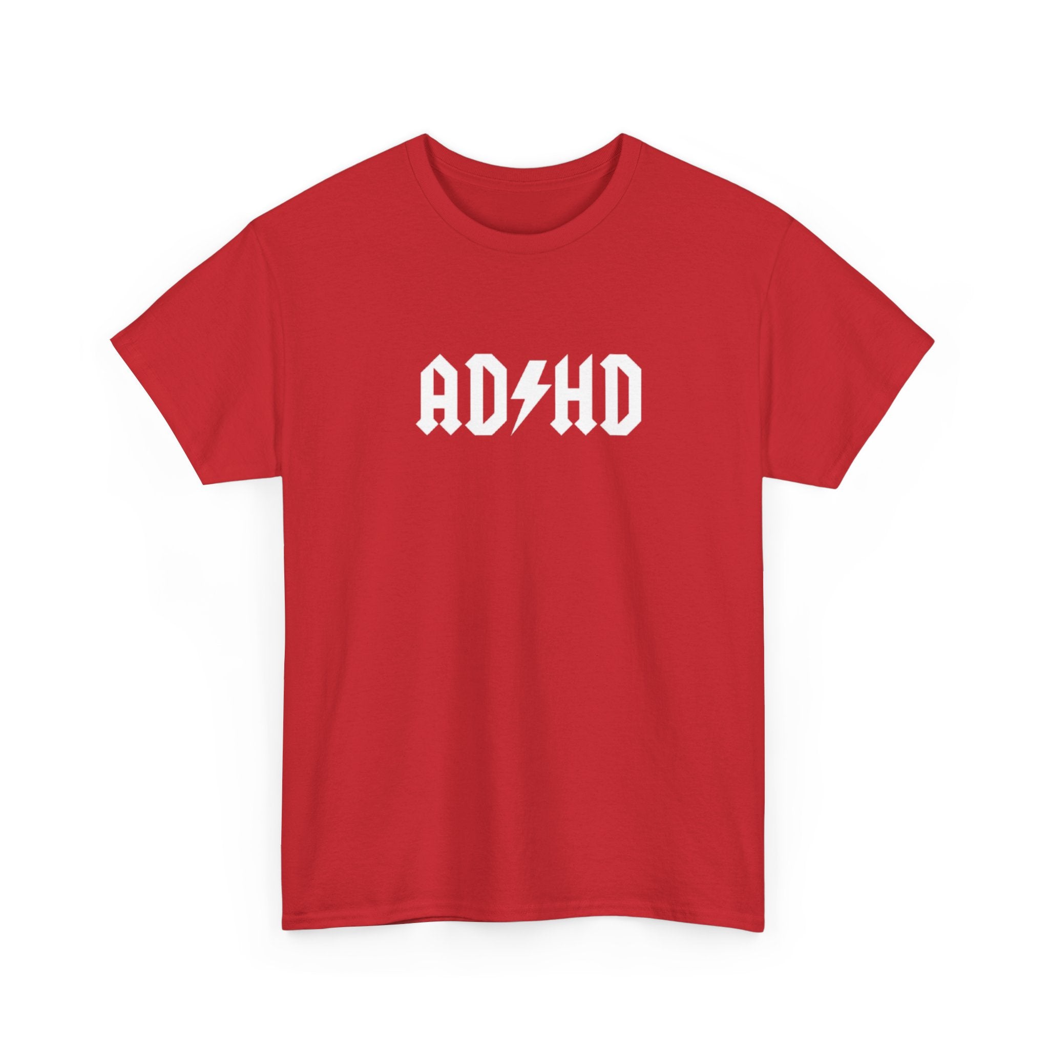 AD/HD Rock Band Style T-Shirt — "For Those About To... (Hold A Rock?)" Graphic Tee