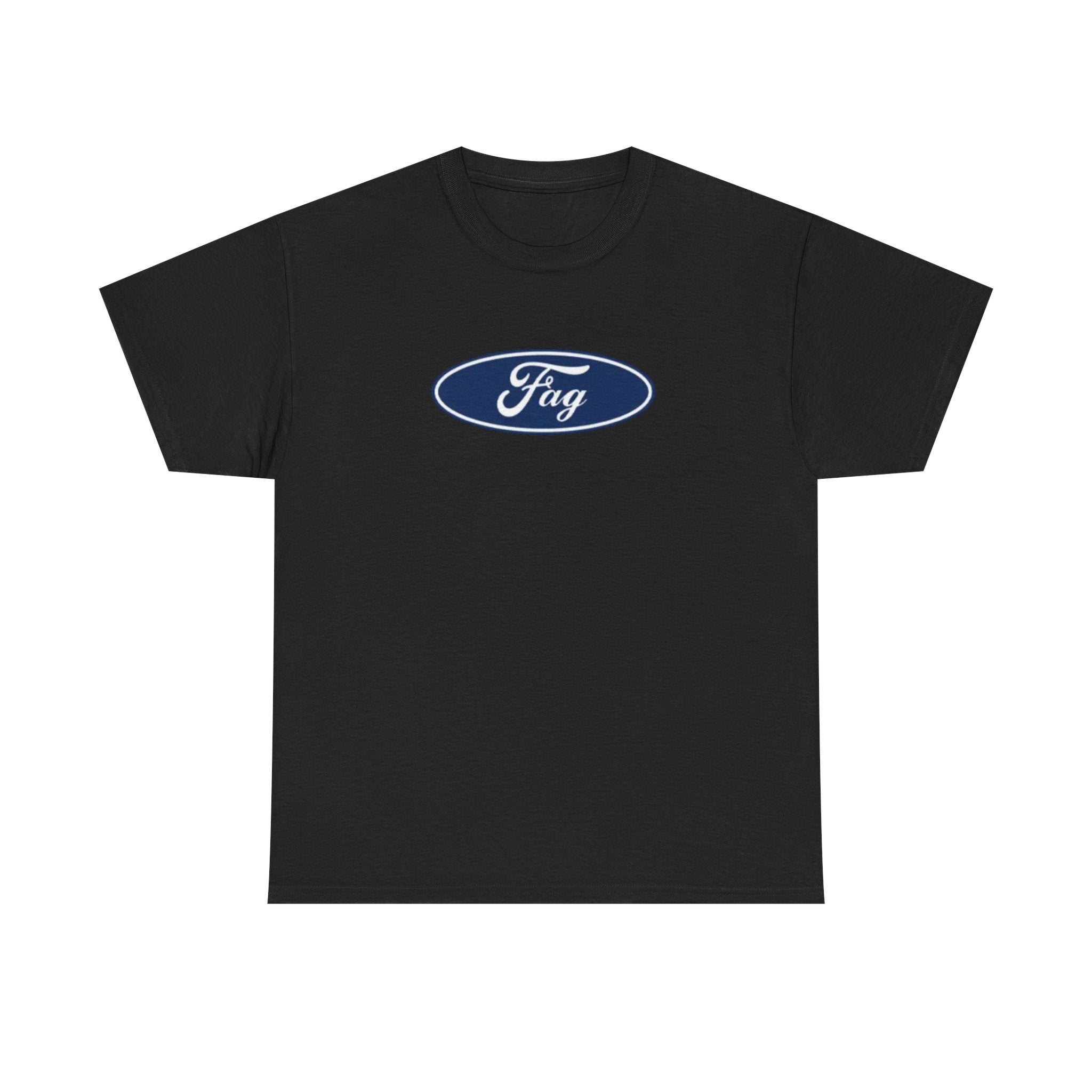 White Graphic Tee — Classic Oval Logo Chest Print