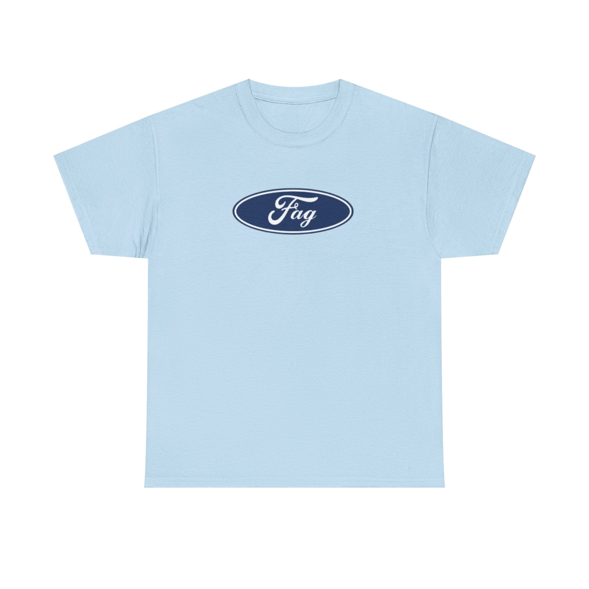 White Graphic Tee — Classic Oval Logo Chest Print