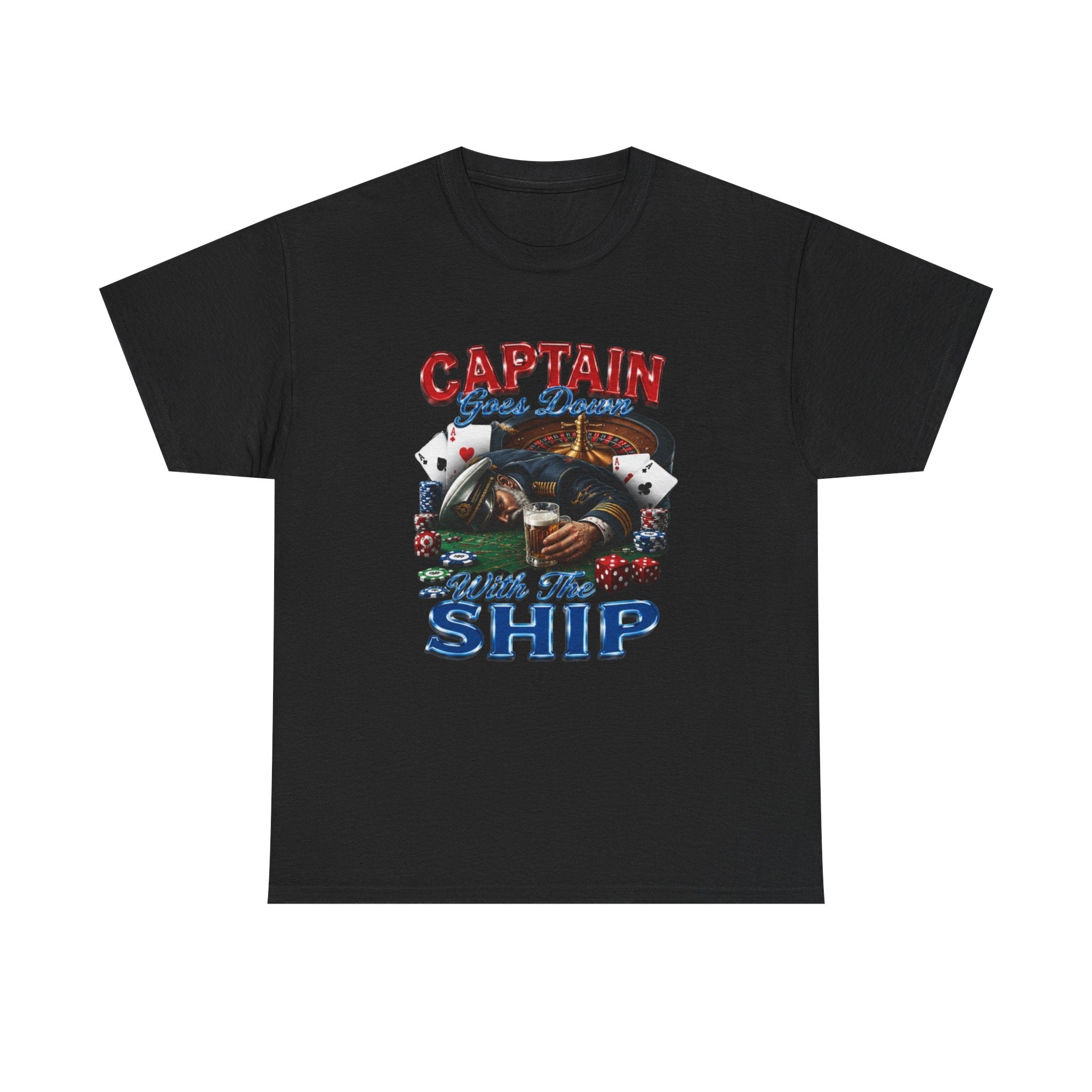 Captain Goes Down With the Ship T-Shirt