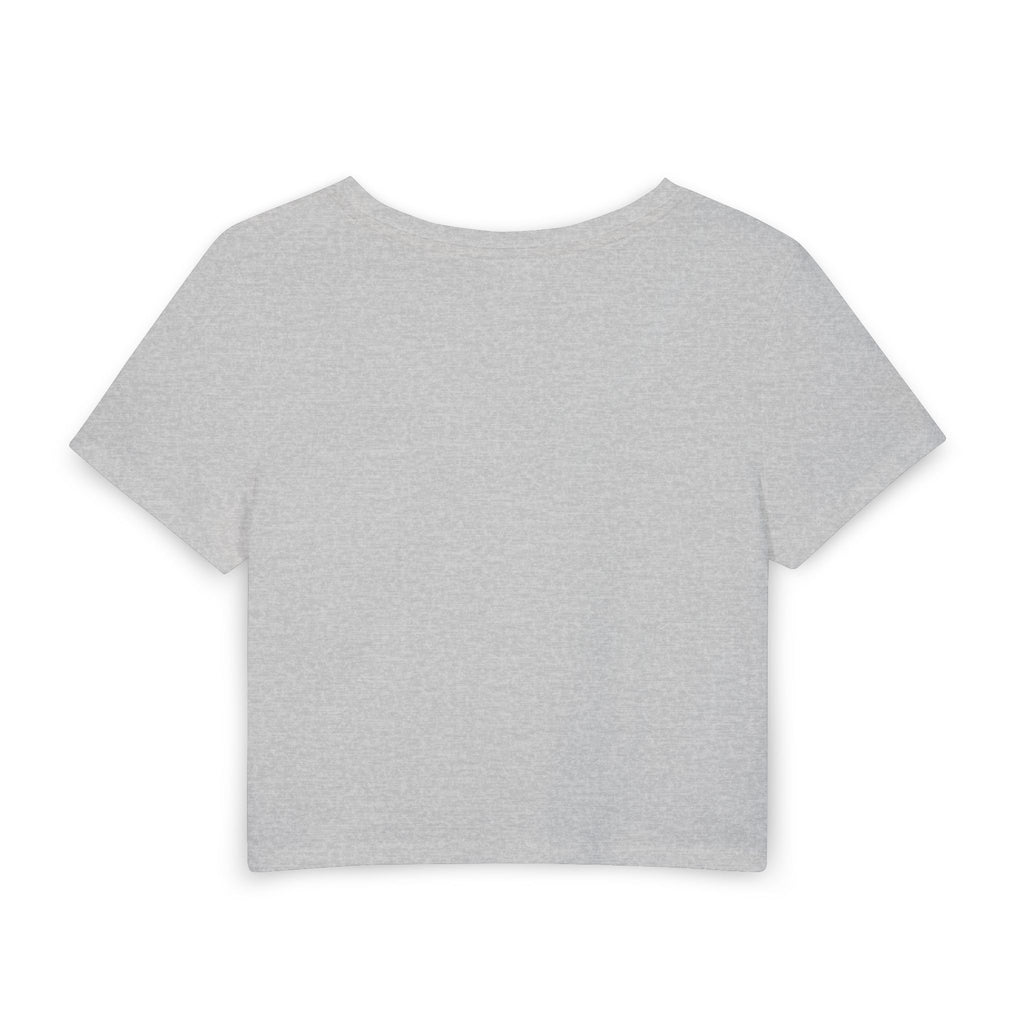 Women's Baby Tee — "Underneath this beautiful huge rack I have a heart" Cute Sarcastic Graphic Tee