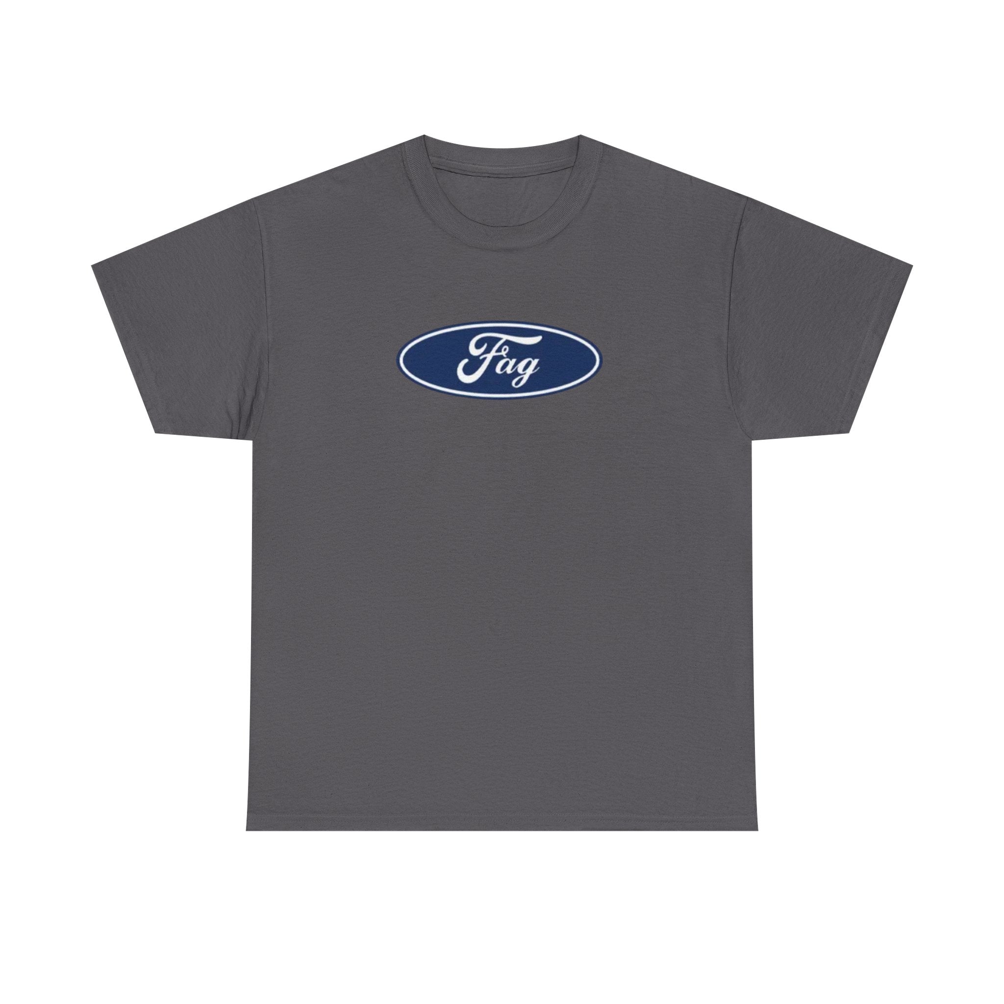 White Graphic Tee — Classic Oval Logo Chest Print