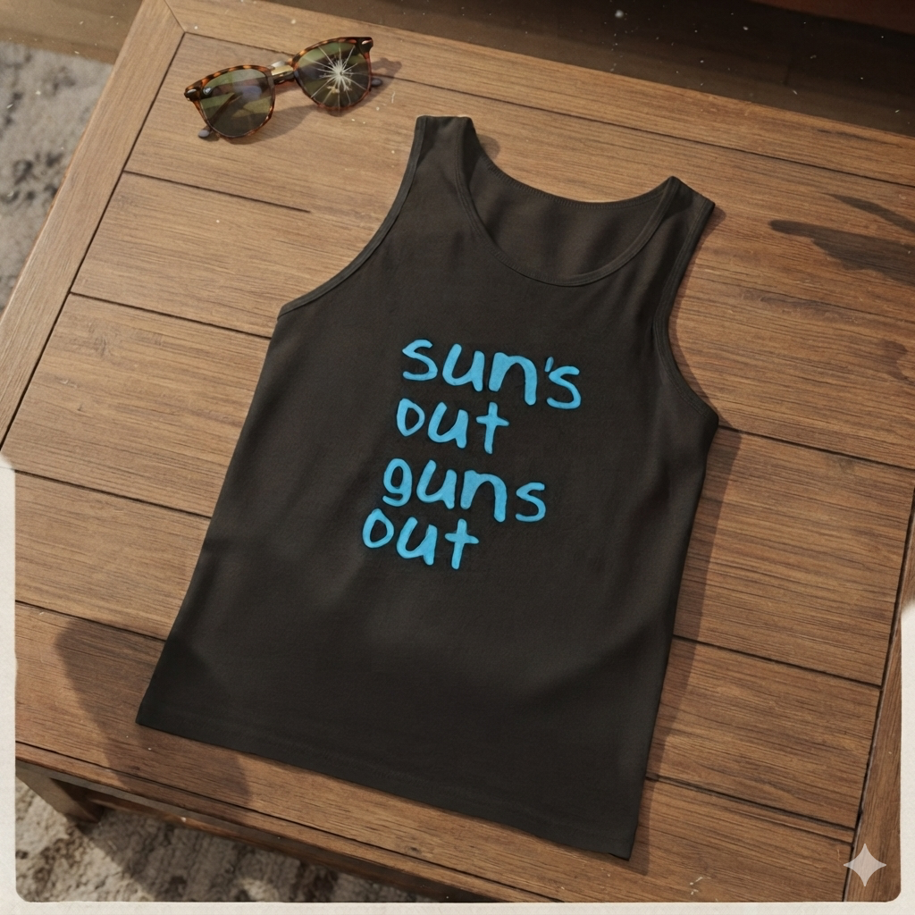 Tank Top — "Sun's Out Guns Out" Summer Muscle Tee